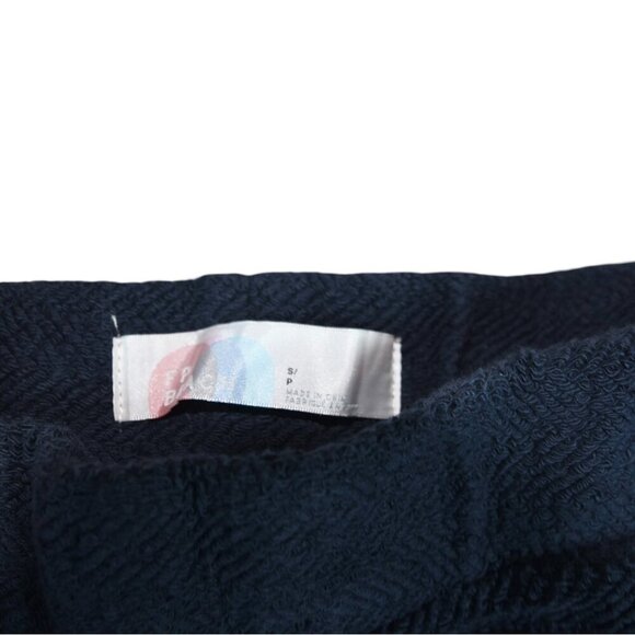 Free People Beach Bloomer Cropped Wide Leg Pants in Terry Cotton Navy Sz S - Picture 5 of 9